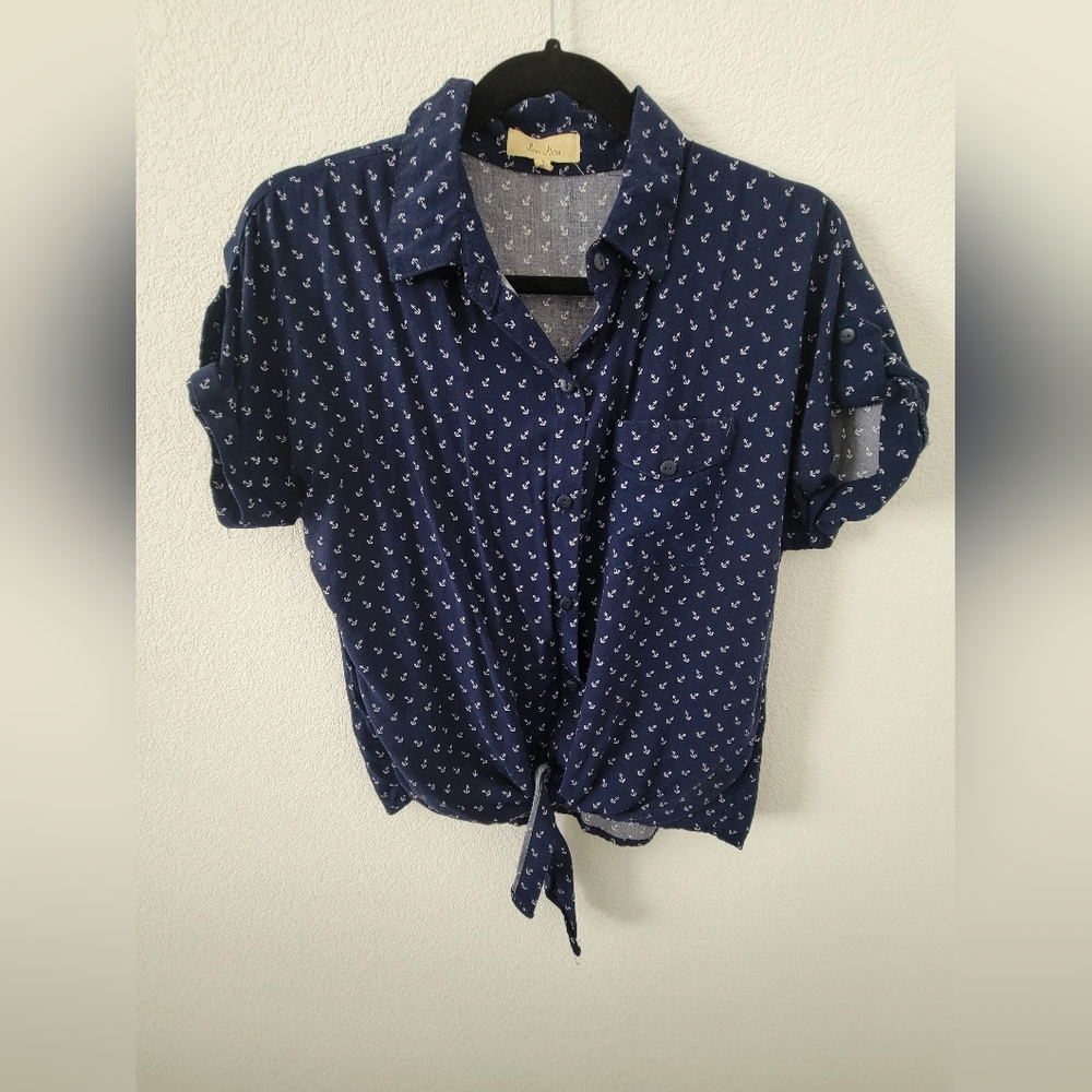 Nautical short sleeve top